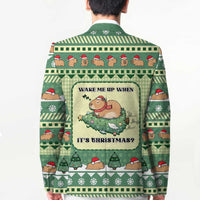 Capybara Christmas Blazer Wake Me Up When It's Christmas - Wonder Print Shop