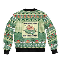 Capybara Christmas Bomber Jacket Wake Me Up When It's Christmas - Wonder Print Shop