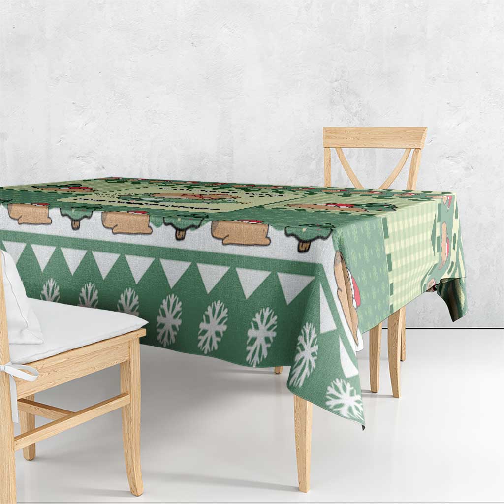 Capybara Christmas Tablecloth Wake Me Up When It's Christmas - Wonder Print Shop