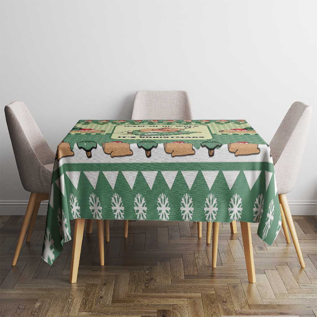 Capybara Christmas Tablecloth Wake Me Up When It's Christmas - Wonder Print Shop
