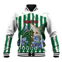 Personalized Algeria Baseball Jacket Fennec And Iris Grunge Style - Wonder Print Shop
