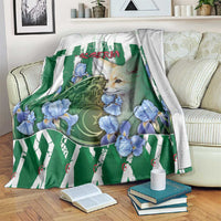 Algeria Blanket Fennec And Iris Grunge Style - Wonder Print Shop
