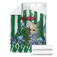 Algeria Blanket Fennec And Iris Grunge Style - Wonder Print Shop