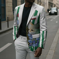 Personalized Algeria Blazer Fennec And Iris Grunge Style - Wonder Print Shop