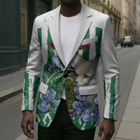 Personalized Algeria Blazer Fennec And Iris Grunge Style - Wonder Print Shop