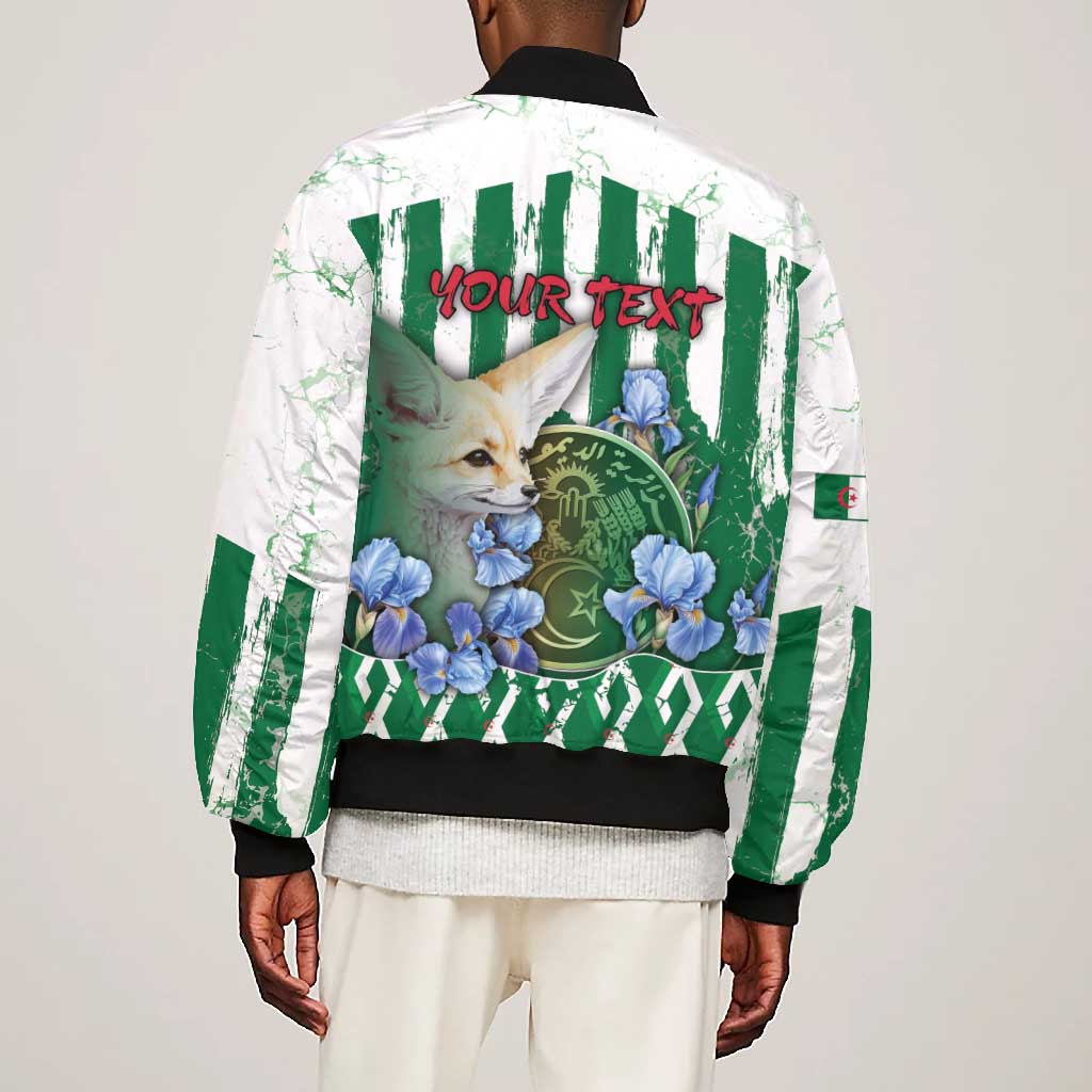 Personalized Algeria Bomber Jacket Fennec And Iris Grunge Style - Wonder Print Shop