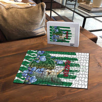 Algeria Puzzle Fennec And Iris Grunge Style - Wonder Print Shop