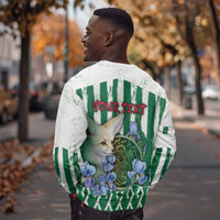 Personalized Algeria Sweatshirt Fennec And Iris Grunge Style - Wonder Print Shop