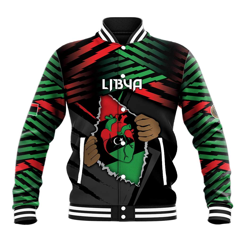 Personalized Libya In My Veins Baseball Jacket - Wonder Print Shop
