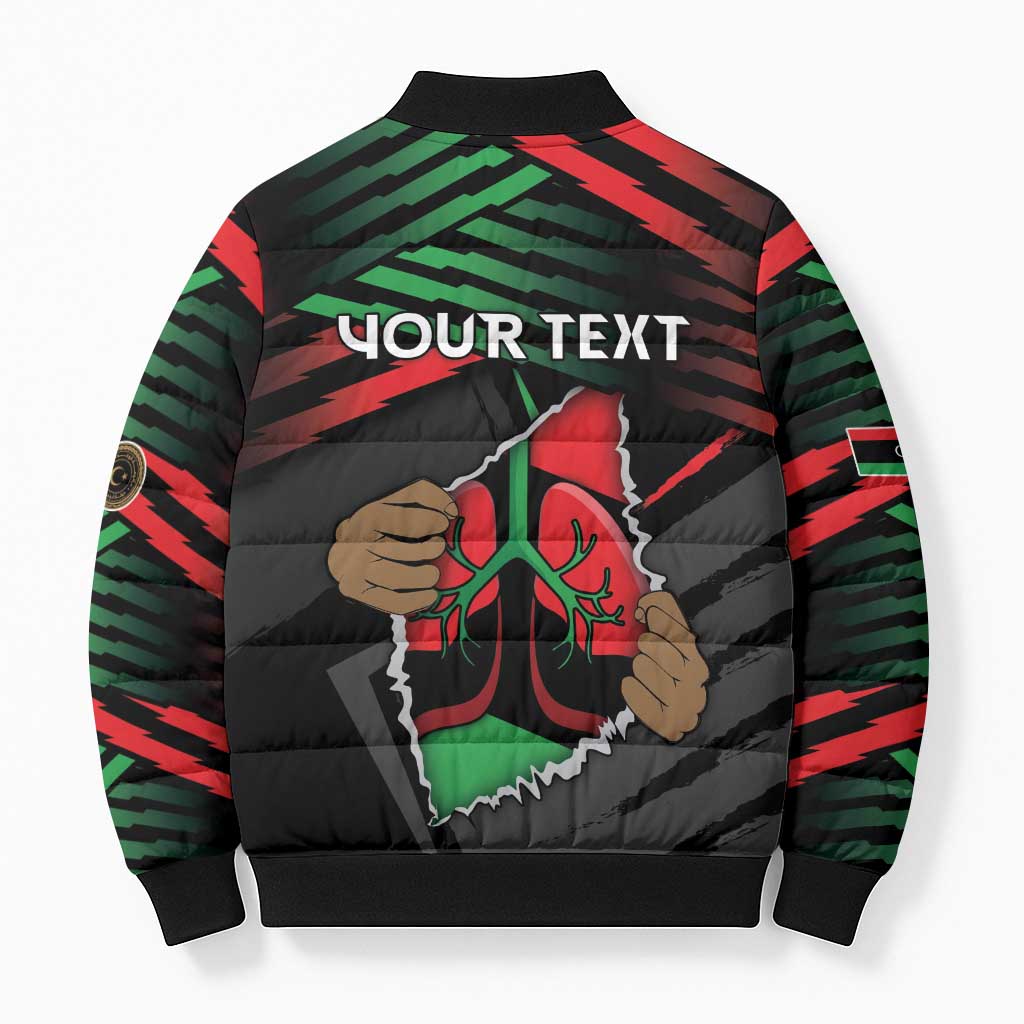 Personalized Libya In My Veins Bomber Puffer Jacket - Wonder Print Shop