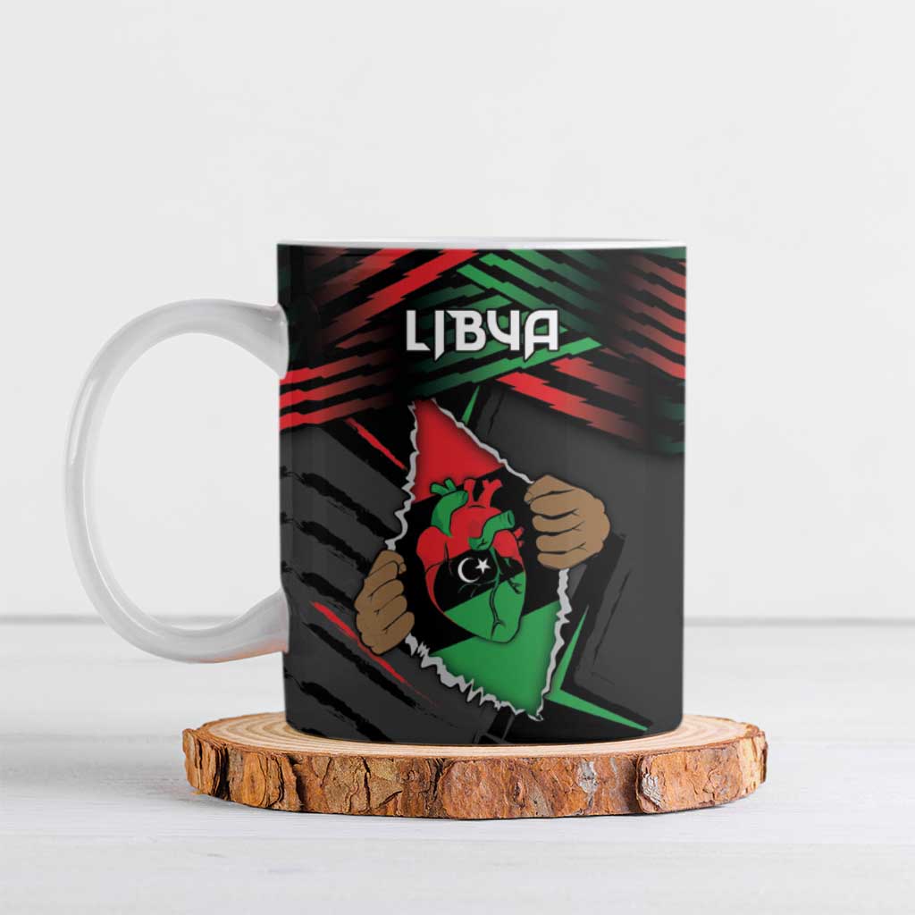 Personalized Libya In My Veins Ceramic Mug - Wonder Print Shop