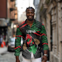 Personalized Libya In My Veins Long Sleeve Button Shirt - Wonder Print Shop
