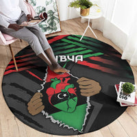 Libya In My Veins Round Carpet - Wonder Print Shop