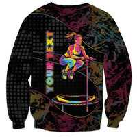 Personalized Jumping Fitness Sweatshirt Trampoline Workout Pop Art