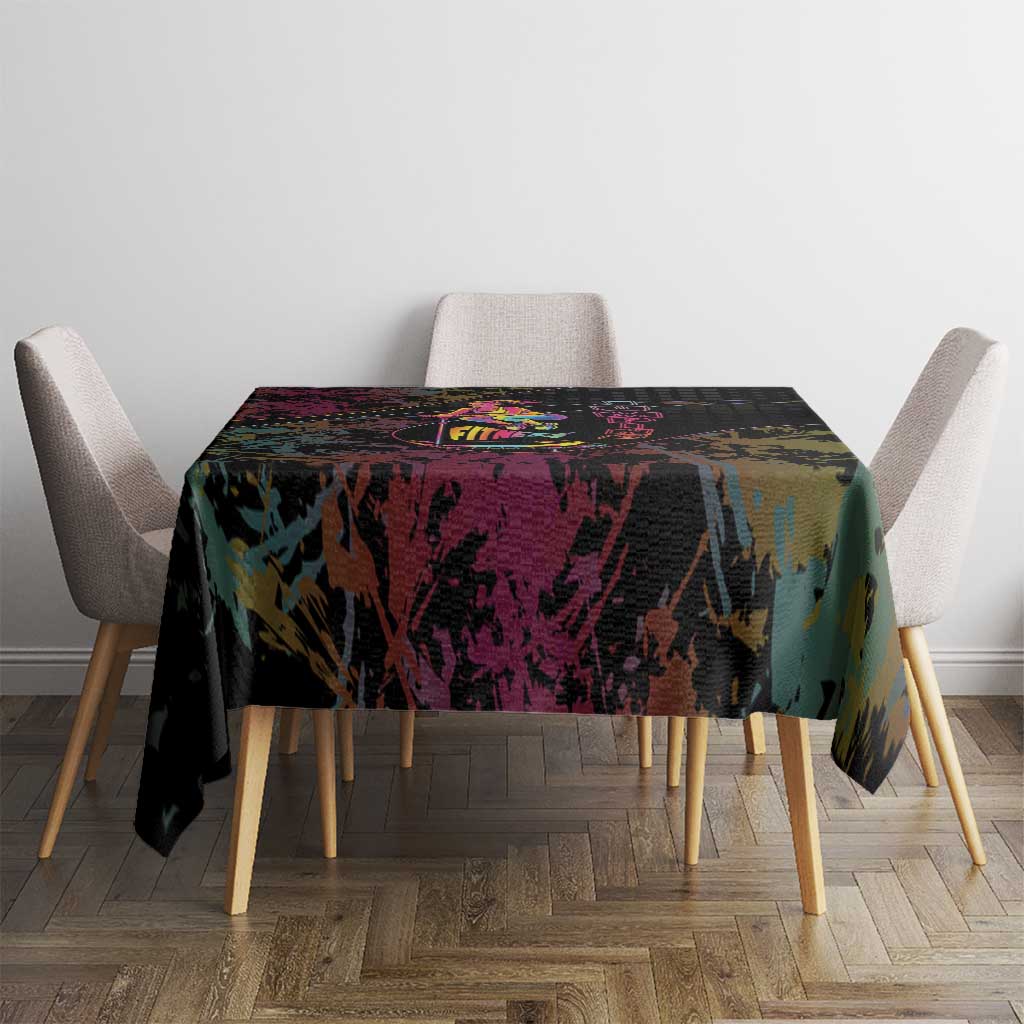 Jumping Fitness Tablecloth Trampoline Workout Pop Art