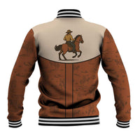 Cowboy Baseball Jacket Horse Riding Retro Western Yoke