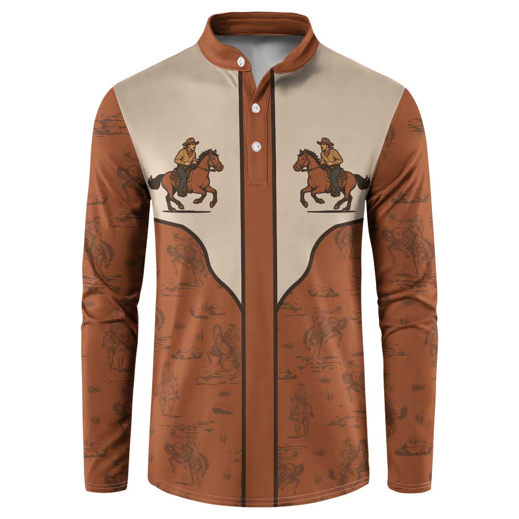 Cowboy Button Sweatshirt Horse Riding Retro Western Yoke