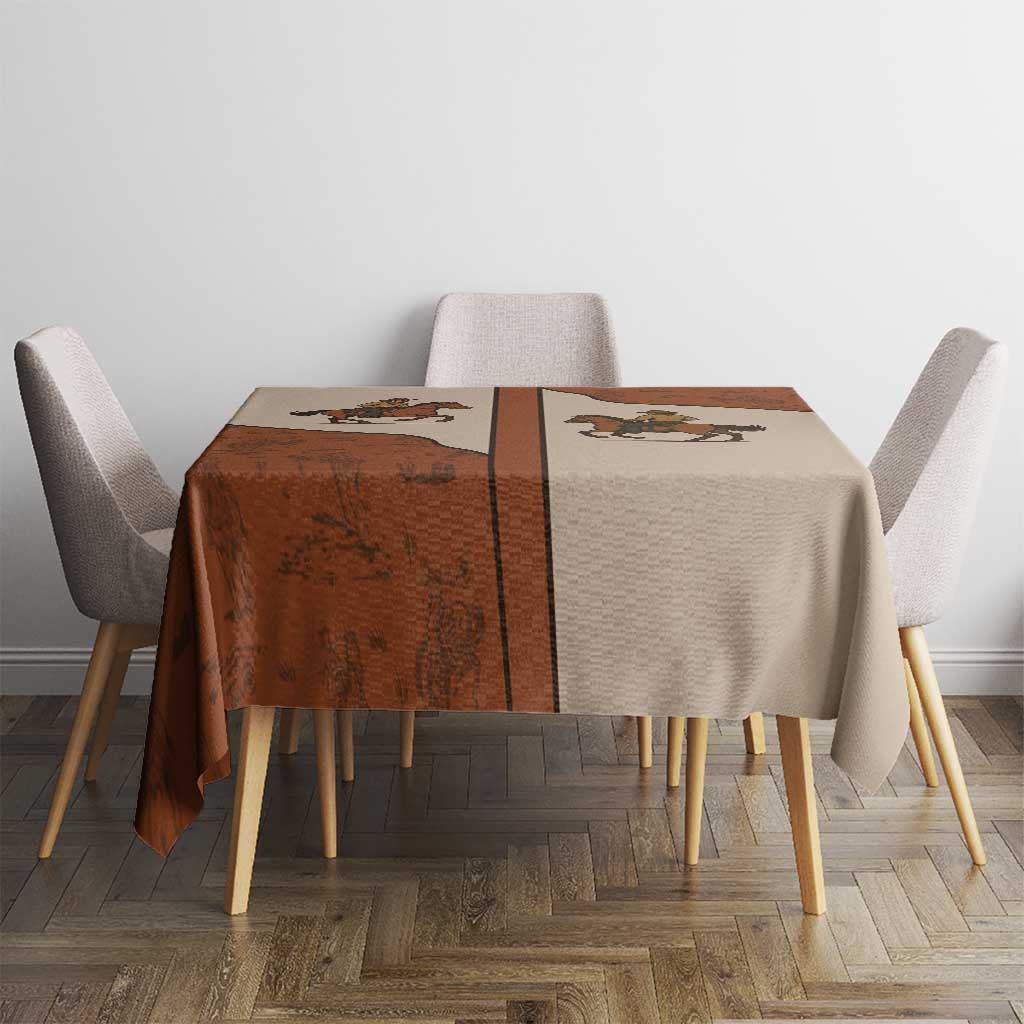 Cowboy Tablecloth Horse Riding Retro Western Yoke