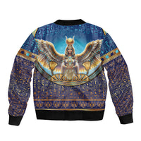 Egyptian Goddess Isis Bomber Jacket Ancient Mythology Winged Queen