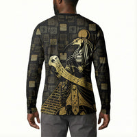 Egyptian God Thoth Button Sweatshirt Ancient Mythology Ibis Wisdom Hieroglyphic