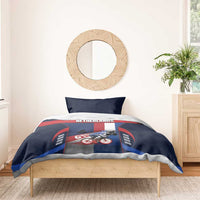 Netherlands Cycling Bedding Set Sporty Style Navy - Wonder Print Shop