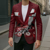 Personalized Denmark Cycling Blazer Sporty Style Red - Wonder Print Shop