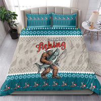 Bigfoot Fishing Christmas Bedding Set Funny Style - Wonder Print Shop