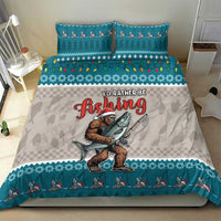 Bigfoot Fishing Christmas Bedding Set Funny Style - Wonder Print Shop