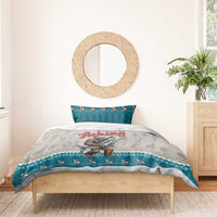 Bigfoot Fishing Christmas Bedding Set Funny Style - Wonder Print Shop