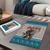 Bigfoot Fishing Christmas Puzzle Funny Style - Wonder Print Shop