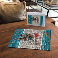 Bigfoot Fishing Christmas Puzzle Funny Style - Wonder Print Shop