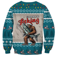 Bigfoot Fishing Christmas Sweatshirt Funny Style - Wonder Print Shop