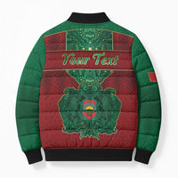 Personalized Morocco Bomber Puffer Jacket Royal Lion Islam Patterns - Wonder Print Shop