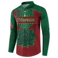 Personalized Morocco Button Sweatshirt Royal Lion Islam Patterns