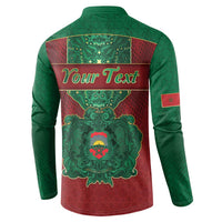 Personalized Morocco Button Sweatshirt Royal Lion Islam Patterns