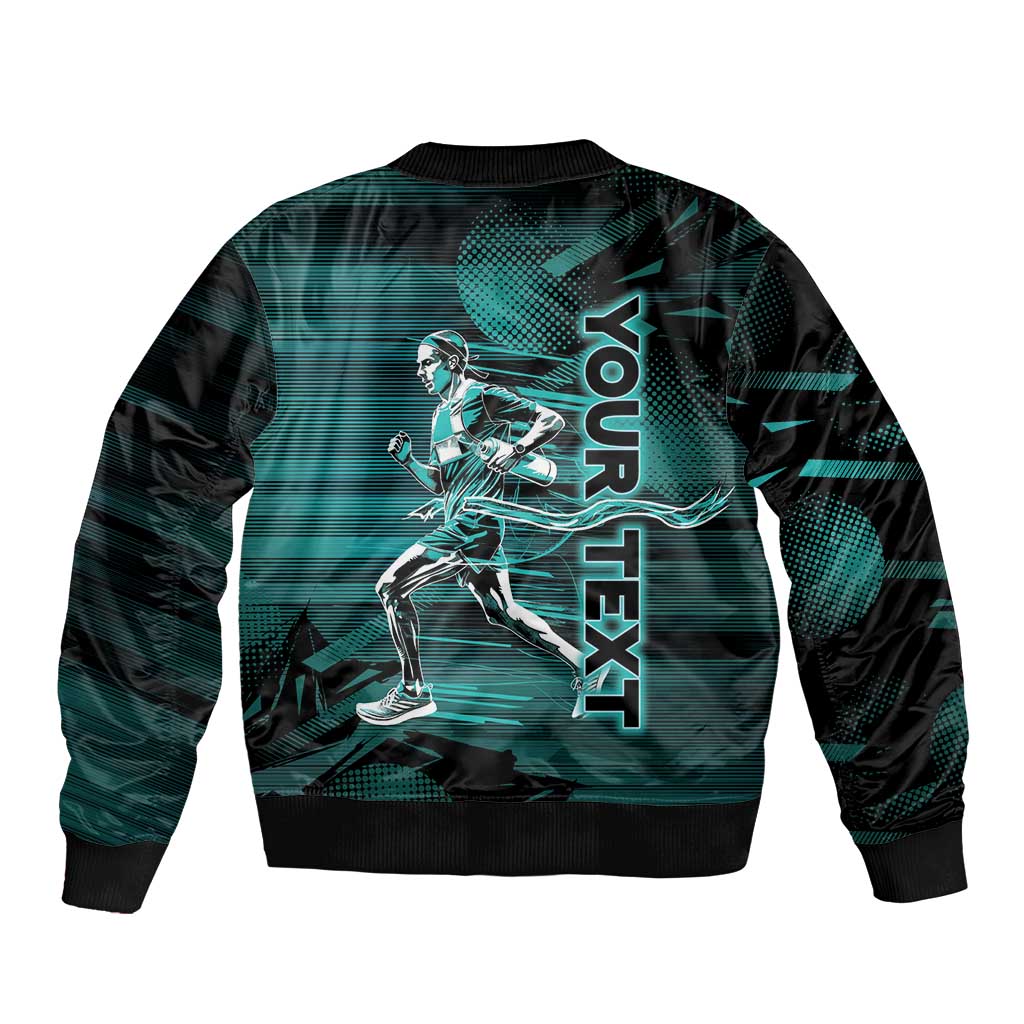 Personalized Running Bomber Jacket Infinite Sprint Energy