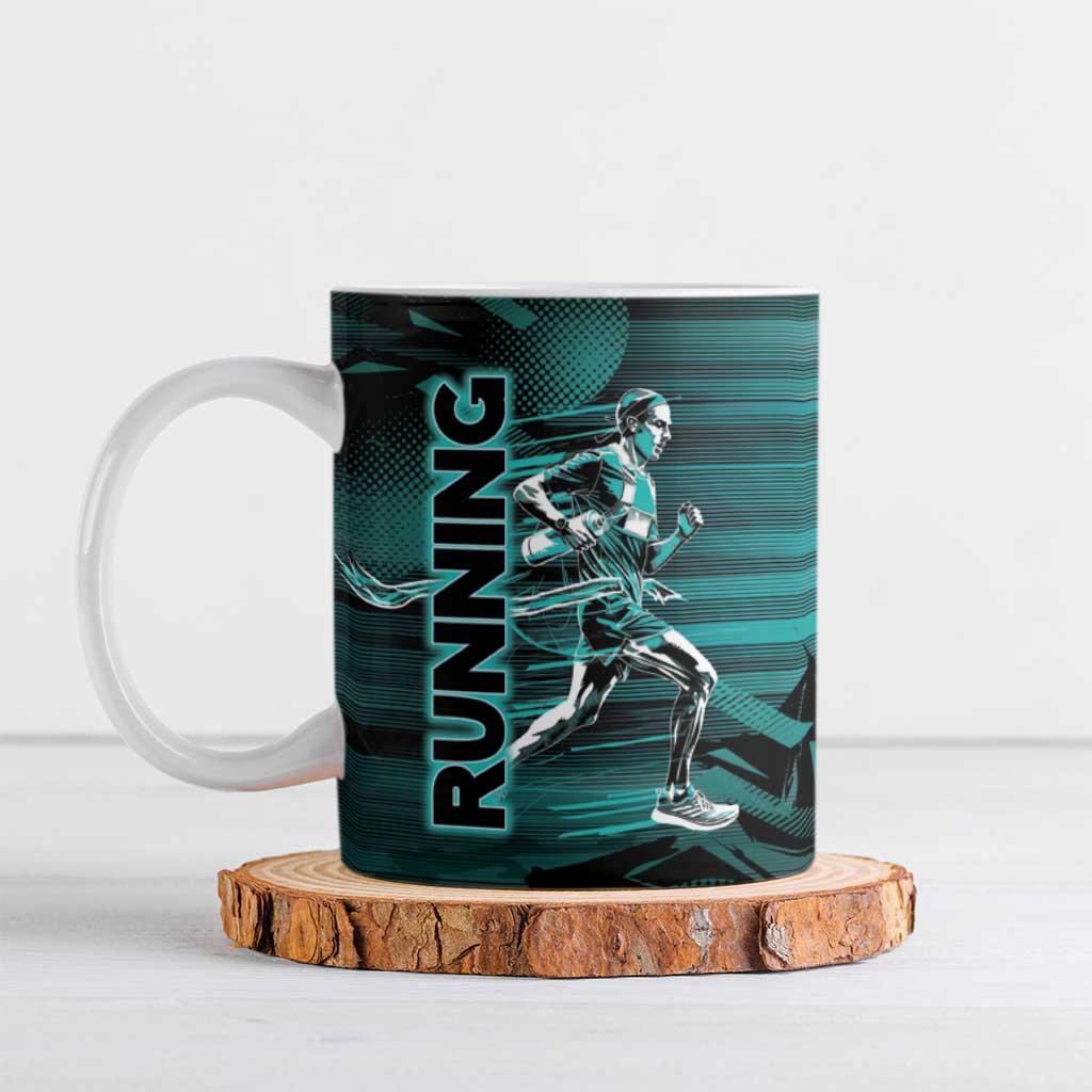 Personalized Running Ceramic Mug Infinite Sprint Energy