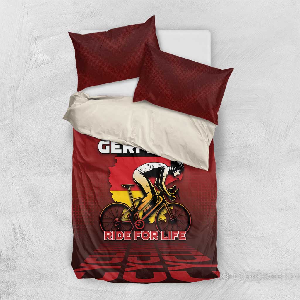 Germany Cycling Bedding Set Ride For Life - Wonder Print Shop