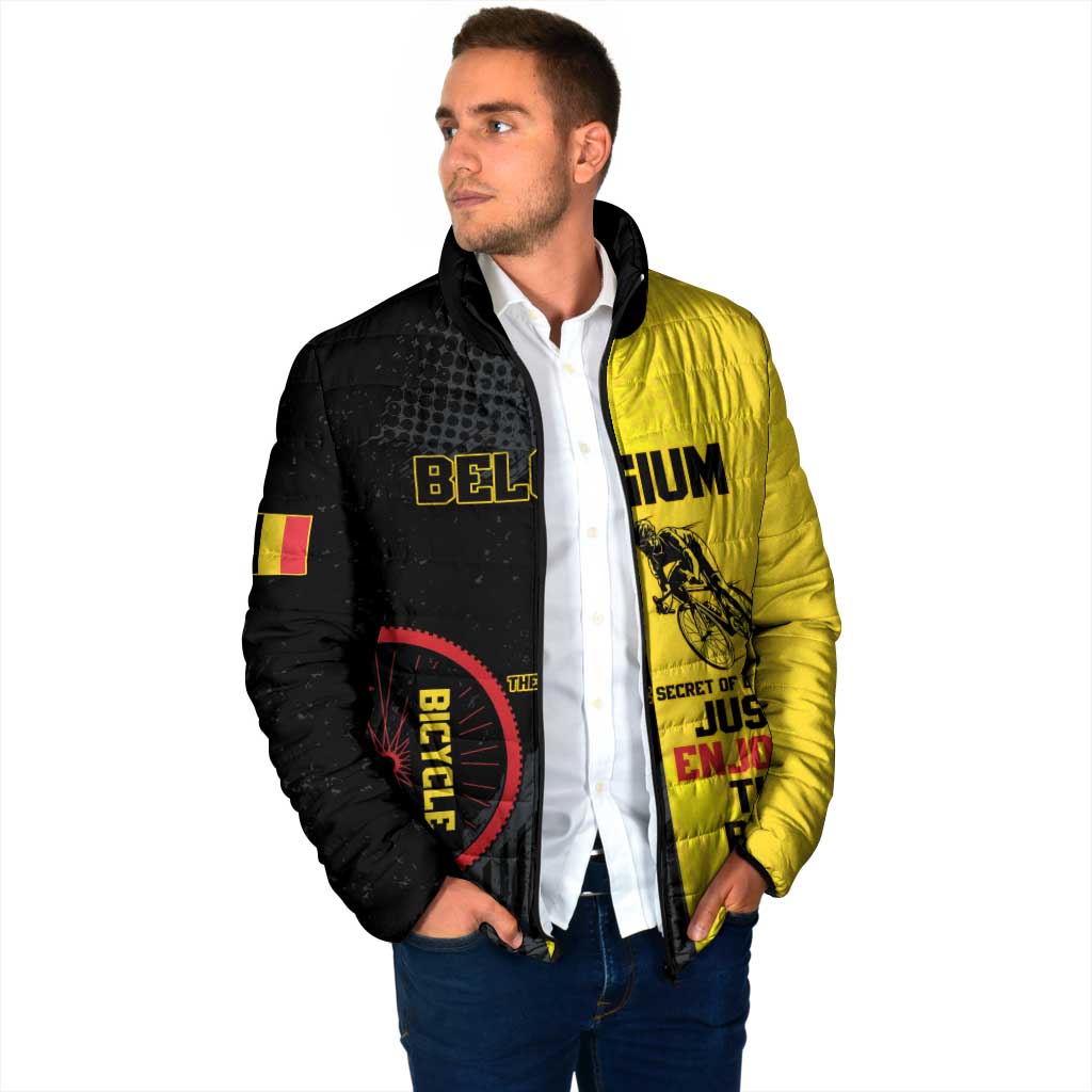 Personalized Belgium Cycling Padded Jacket Just Enjoy The Ride - Wonder Print Shop