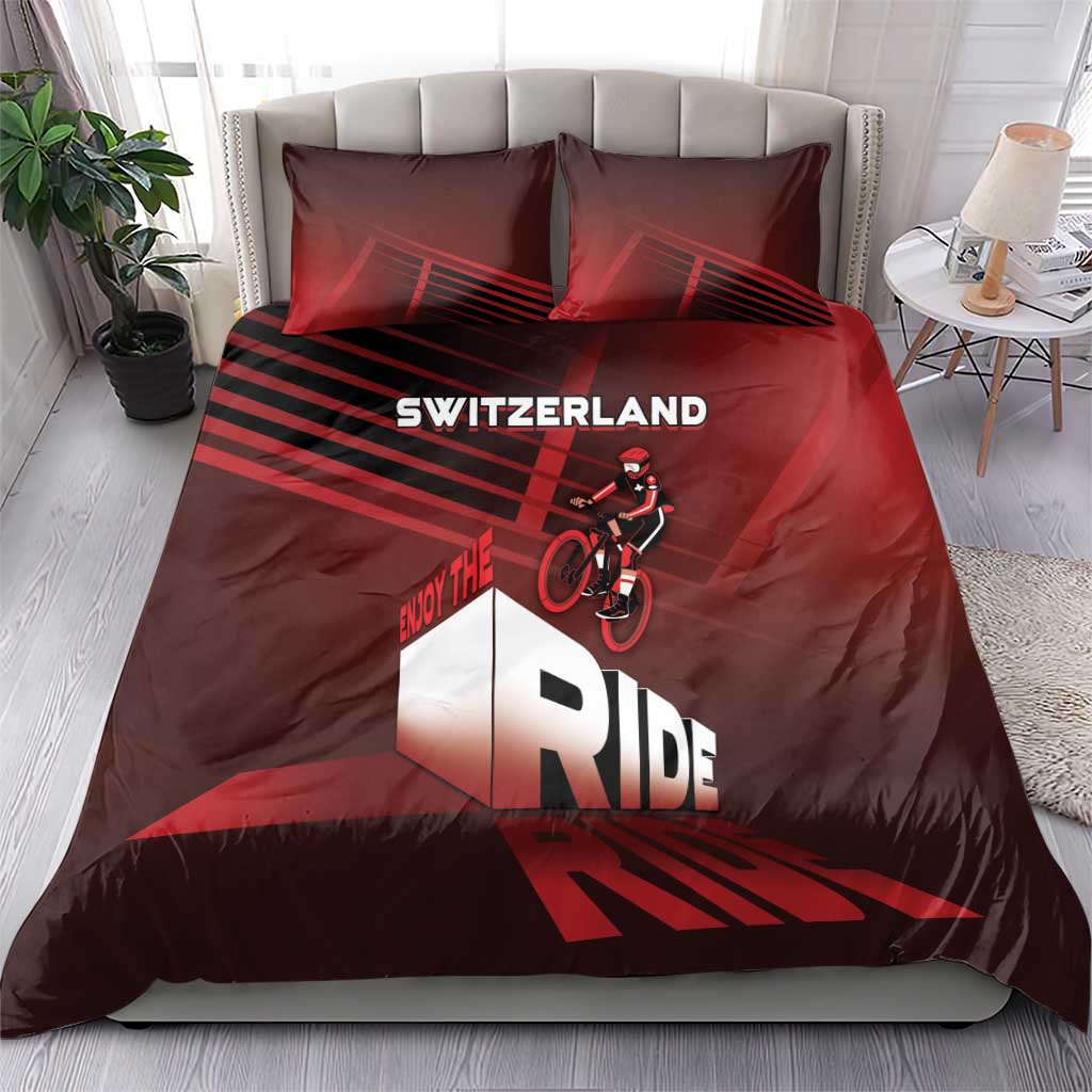 Switzerland Cycling Bedding Set Sporty Style - Wonder Print Shop