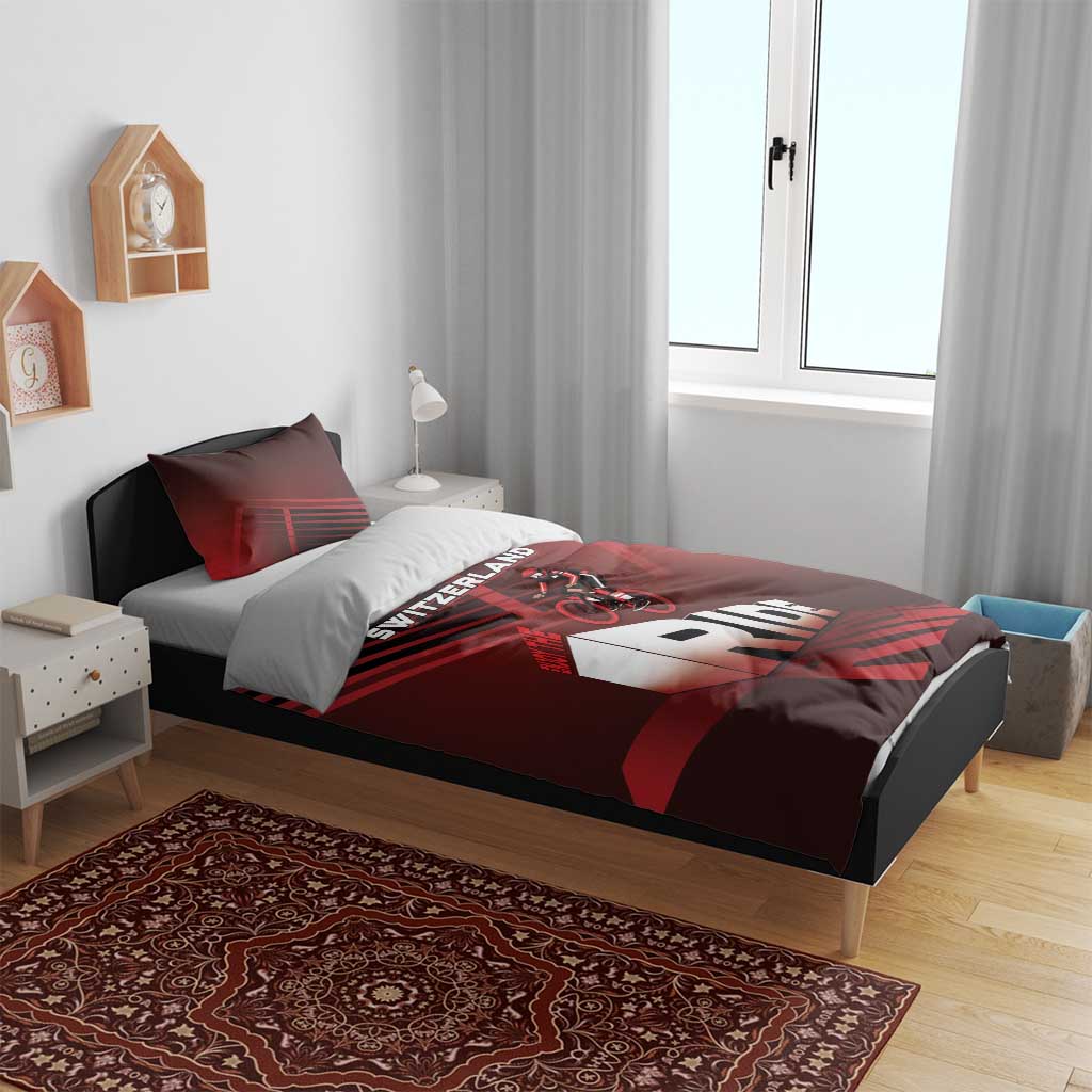 Switzerland Cycling Bedding Set Sporty Style - Wonder Print Shop