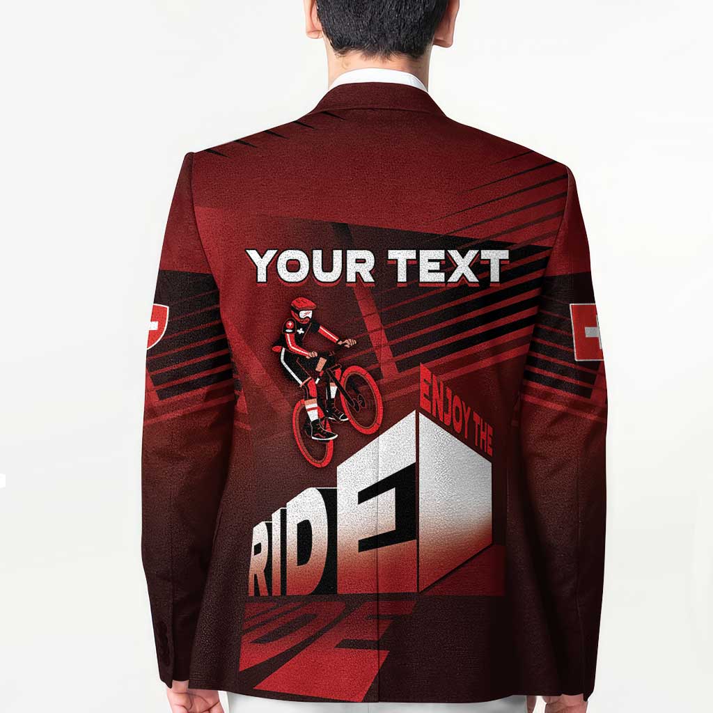 Personalized Switzerland Cycling Blazer Sporty Style - Wonder Print Shop