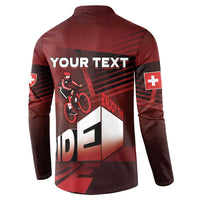 Personalized Switzerland Cycling Button Sweatshirt Sporty Style - Wonder Print Shop