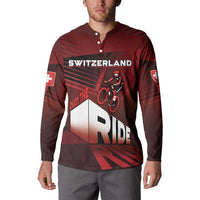 Personalized Switzerland Cycling Button Sweatshirt Sporty Style - Wonder Print Shop