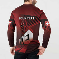 Personalized Switzerland Cycling Button Sweatshirt Sporty Style - Wonder Print Shop