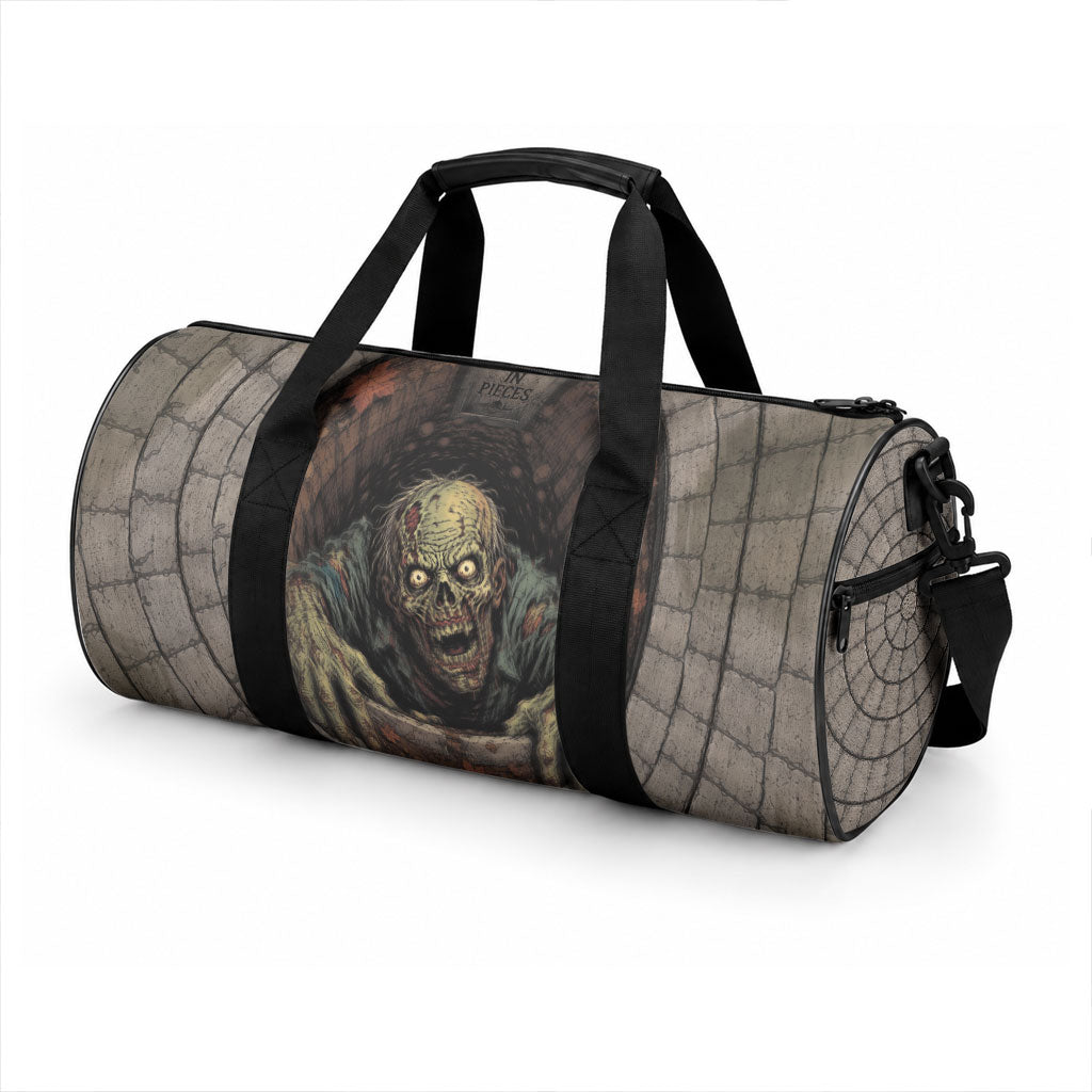 3D Illusion Zombie Halloween Duffle Bag Undead Ghoul Rest In Pieces Crypt