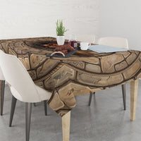 3D Illusion Dachshund Halloween Tablecloth Witch Puppy Flying Broomstick Stone Well