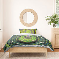 3D Illusion Pug Halloween Bedding Set Witch Puppy Bubbling Green Cauldron