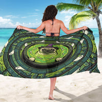3D Illusion Pug Halloween Sarong Witch Puppy Bubbling Green Cauldron