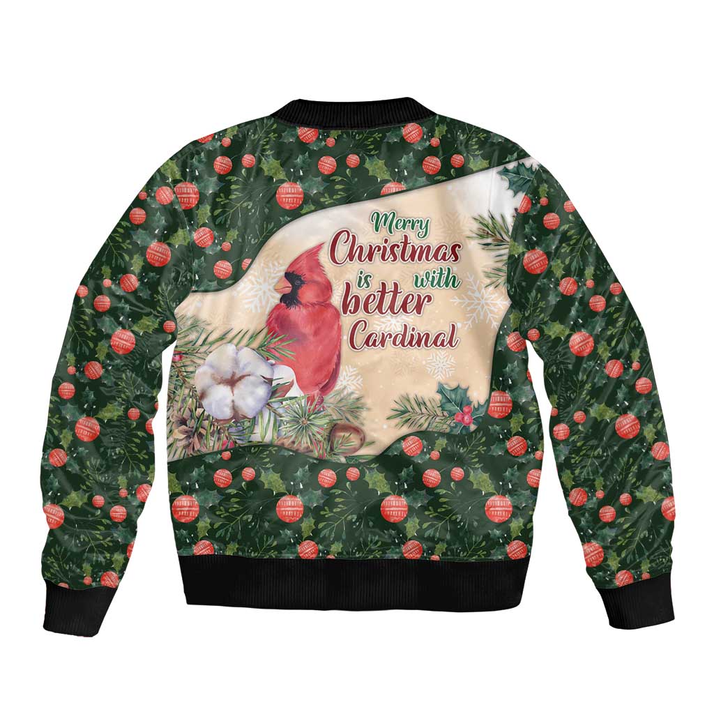 Memorial Cardinal Christmas Bomber Jacket When A Cardinal Appears Loved One Is Near - Wonder Print Shop